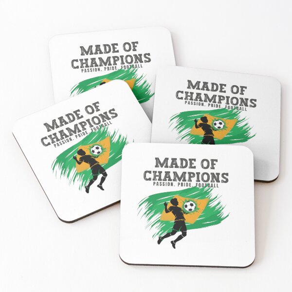 Item preview, Made of Champions Brazil Football Fan Design | Passion Pride Football designed and sold by PodXDesigns.