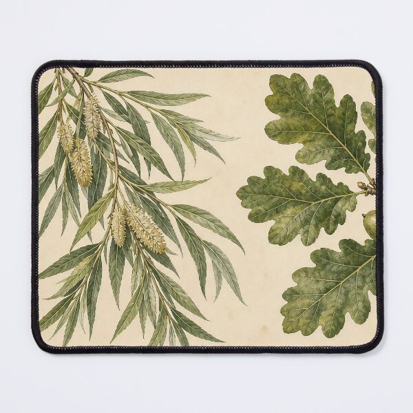 Item preview, Sacred Grove Trees Vintage Botanical Illustration Print designed and sold by NuvoraNest.