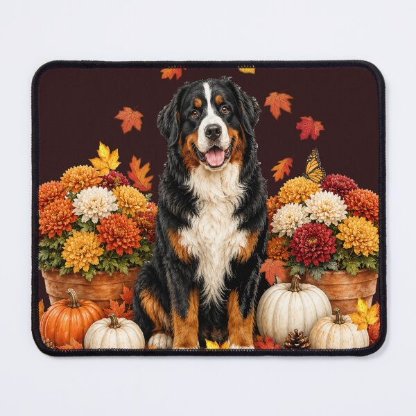 Item preview, Cute Autumn Bernese Mountain Dog Pumpkin Patch designed and sold by tamdevo1.