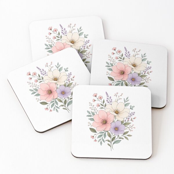 Item preview, Delicate Floral Bouquet In Soft Pastel Colors designed and sold by Good Day Design.