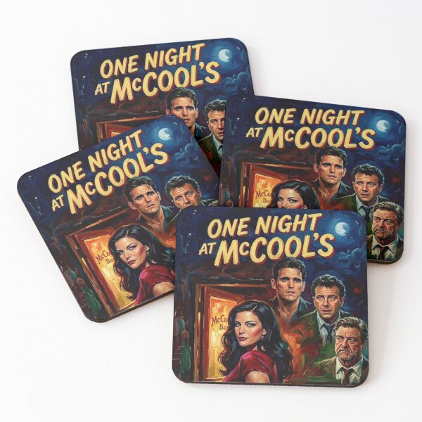 Item preview, One Night at McCool's Retro Neo-Noir Crime Comedy Tribute Art Movie Poster designed and sold by Art's Diner.