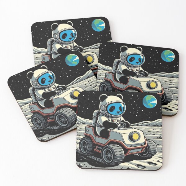 Item preview, Astronaut Panda on Lunar Rover – Cosmic Adventure Design designed and sold by Dogandesighn.