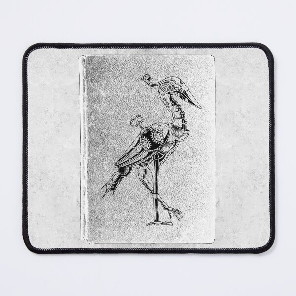Item preview, Clockwork Robot Flamingo Steampunk Automaton Notebook Art designed and sold by Ghoul Enterprises.