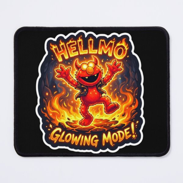 Item preview, HELLMO Glowing Mode | Cute Fire Devil Sticker designed and sold by ExploreAura Studio.