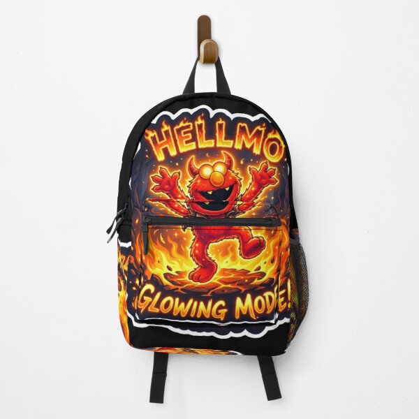 Item preview, HELLMO Glowing Mode | Cute Fire Devil Sticker designed and sold by ExploreAura Studio.