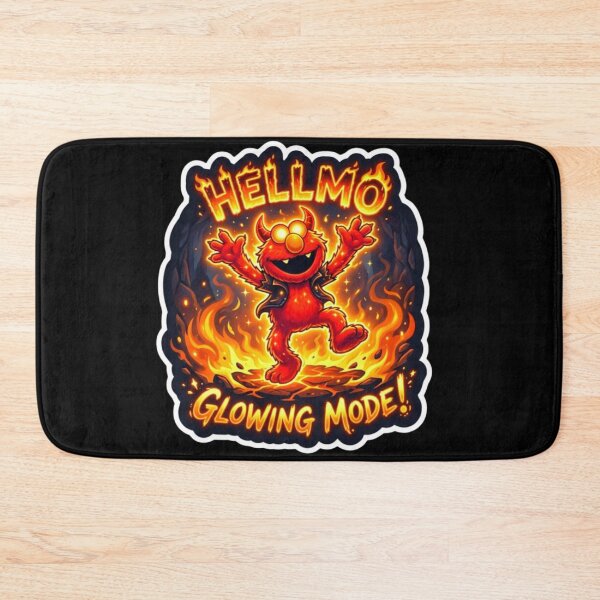 Item preview, HELLMO Glowing Mode | Cute Fire Devil Sticker designed and sold by ExploreAura Studio.