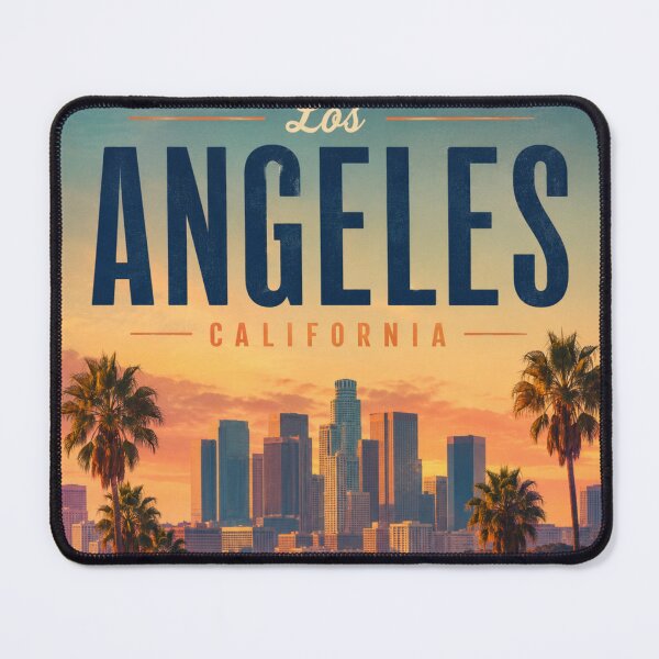 Item preview, Los Angeles California Vintage Travel Poster | Retro Sunset Cityscape Wall Art designed and sold by ElartedeNoel.