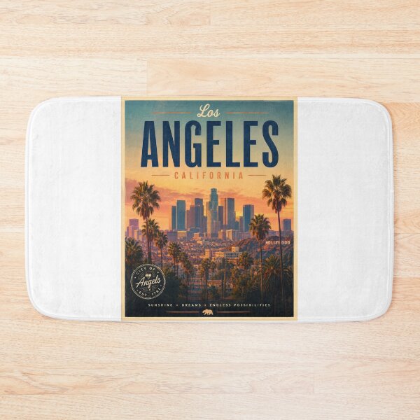 Item preview, Los Angeles California Vintage Travel Poster | Retro Sunset Cityscape Wall Art designed and sold by ElartedeNoel.