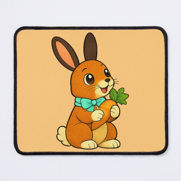 Item preview, Cute rabbit - Benni the bunny with carrot designed and sold by BecauseYouCan.
