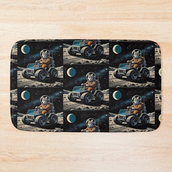 Item preview, Astronaut Cat on Lunar Rover – Cosmic Fantasy Design designed and sold by Dogandesighn.