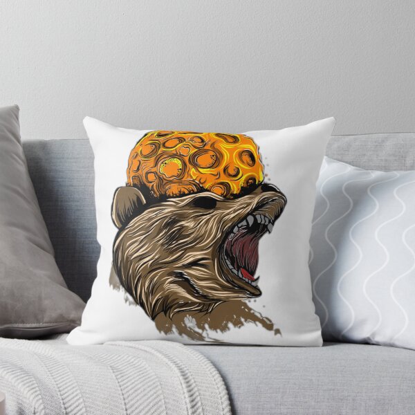 Item preview, Fierce Bear with Golden Moon Illustration designed and sold by DailyDoodlesBySumbul.