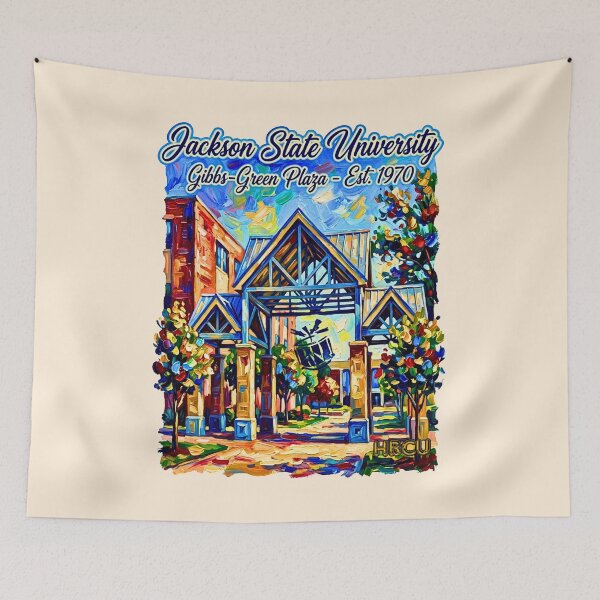 Item preview, Jackson State University Gibbs Green Plaza Impressionist Oil Painting Style designed and sold by EvergreenPark - Tee Studio.