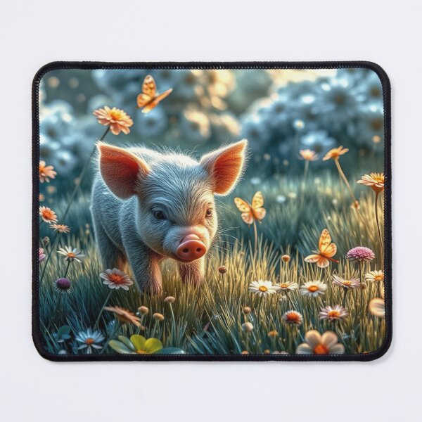 Item preview, Piglet in Flower Field Wall Art designed and sold by BeautifulVirtues.
