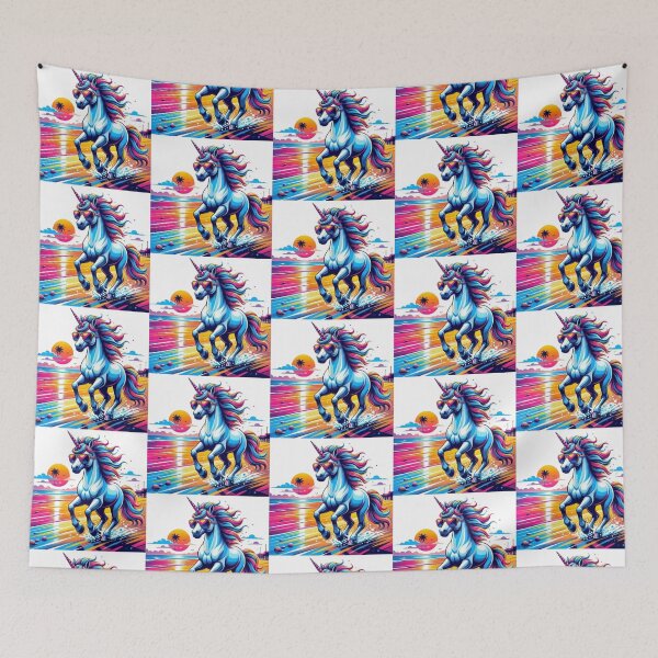 Item preview, Tropical Sunset Unicorn – Whimsical Beach Vibes designed and sold by Dogandesighn.