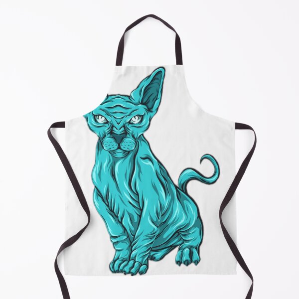 Item preview, Stylized Turquoise Sphynx Cat Illustration designed and sold by DailyDoodlesBySumbul.