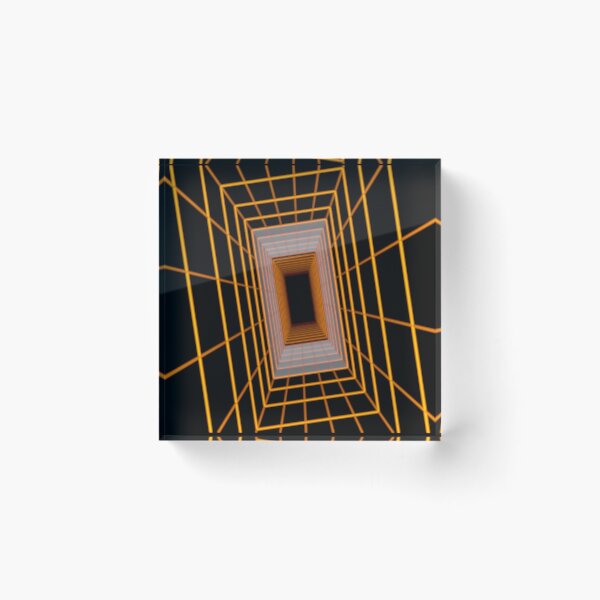 Item preview, Orange Rectangular Wireframe Tunnel with Cells designed and sold by Electric Shock!! Design.