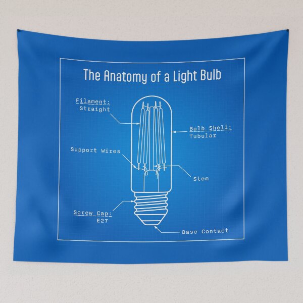 Item preview, Anatomy of Tubular Light Bulb Blueprint designed and sold by drTerrens.