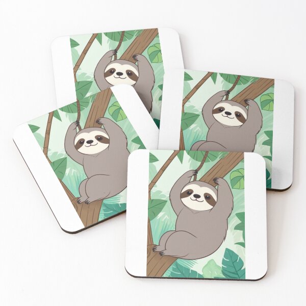 Item preview, Animals - Sloth, Colorful and Joyful Illustration designed and sold by DoodyPets.