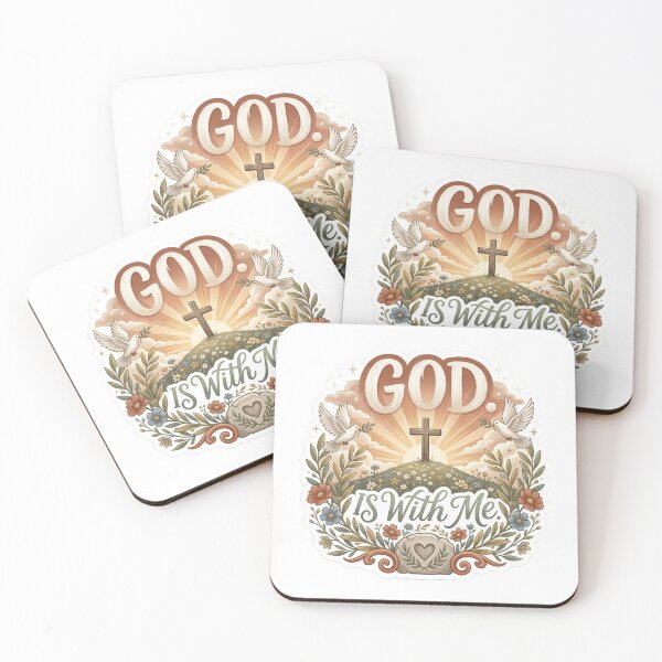 Item preview, God Is With Me Sticker | Faith-Based Christian Affirmation | Spiritual Encouragement Vinyl Sticker | Bible Verse Inspired Gift designed and sold by Softbear Atelier.