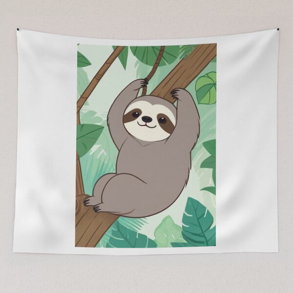 Item preview, Animals - Sloth, Colorful and Joyful Illustration designed and sold by DoodyPets.