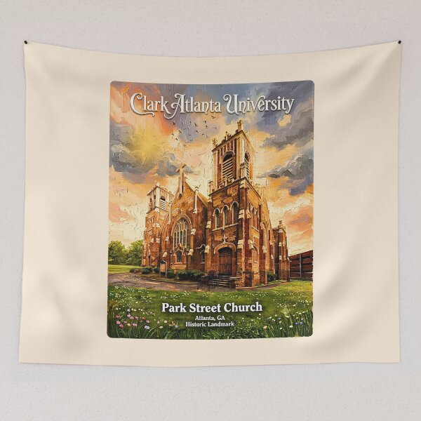 Item preview, Clark Atlanta University Historic Church Oil Painting Style Art designed and sold by EvergreenPark - Tee Studio.
