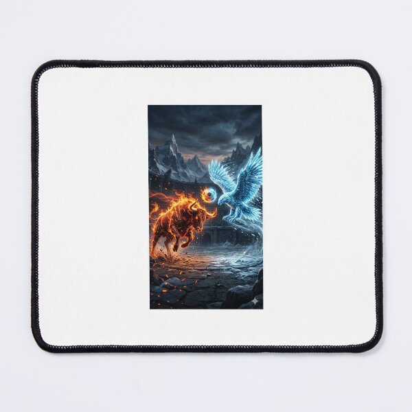 Item preview, Fire Bull vs Ice Eagle — Spain Austria Fantasy Football 2026 Epic Sticker designed and sold by VikrantCreative.