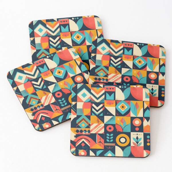 Item preview, Mid Century Modern Geometric Pattern | Retro Abstract Shapes designed and sold by My Gluten Free Life UK.