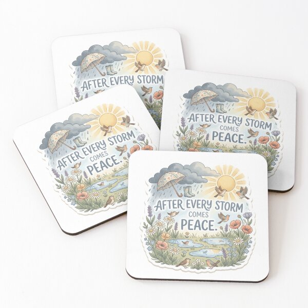 Item preview, After Every Storm Comes Peace Sticker | Motivational Quote Vinyl Sticker | Mental Health & Hope Affirmation | Inspirational Gift designed and sold by Softbear Atelier.