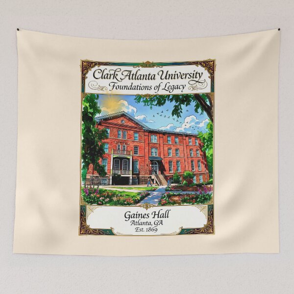 Item preview, Clark Atlanta University Gaines Hall Watercolor Heritage Art designed and sold by EvergreenPark - Tee Studio.