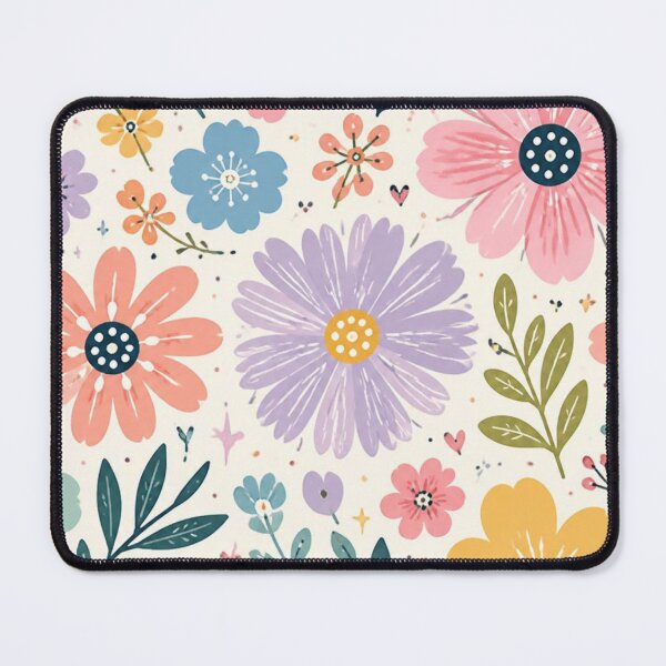 Item preview, Pastel Folk Art Flowers | Cute Scandinavian Floral Pattern designed and sold by My Gluten Free Life UK.