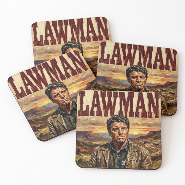 Item preview, Lawman Retro Classic Western Drama Tribute Art Movie Poster designed and sold by Art's Diner.