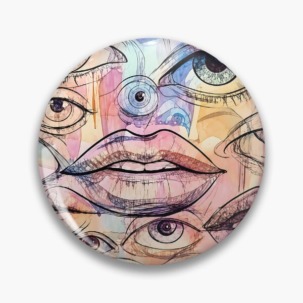 Item preview, Adversarial Watchers Surreal Eyes Abstract Perception AI Artwork designed and sold by AnnSign.