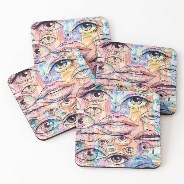 Item preview, Adversarial Watchers Surreal Eyes Abstract Perception AI Artwork designed and sold by AnnSign.