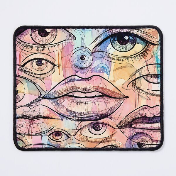 Item preview, Adversarial Watchers Surreal Eyes Abstract Perception AI Artwork designed and sold by AnnSign.