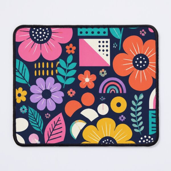 Item preview, Modern Floral Geometric Pattern | Colourful Scandinavian Style Design designed and sold by My Gluten Free Life UK.