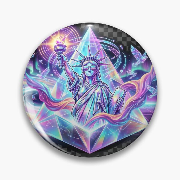 Item preview, Holographic Liberty — America 250th Anniversary Crystal Synthwave Sticker 1776-2026 designed and sold by VikrantCreative.