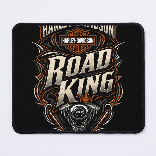 Item preview, Harley-Davidson Road King Vintage Engine Graphic Black Biker designed and sold by JcAbstractArt.