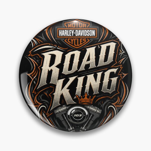 Item preview, Harley-Davidson Road King Vintage Engine Graphic Black Biker  designed and sold by JcAbstractArt.