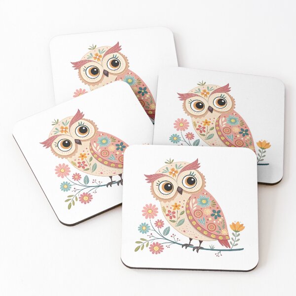 Item preview, Cute floral owl designed and sold by trendspatterns.