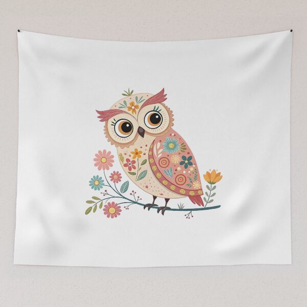 Item preview, Cute floral owl designed and sold by trendspatterns.