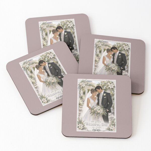 Item preview, On Your Wedding Day in 2000 – Elegant Millennium Wedding Greeting Card designed and sold by Novel Works Studio.