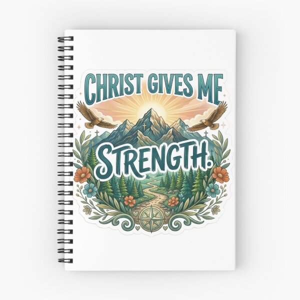 Item preview, God Gives Me Strength Sticker | Faith-Based Christian Affirmation | Spiritual Encouragement Vinyl Sticker | Bible Inspired Gift designed and sold by Softbear Atelier.