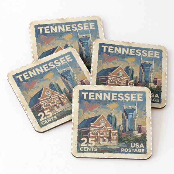 Item preview, Tennessee US Postage Stamp Palette Knife Painting State Art designed and sold by GymTanLaundry.