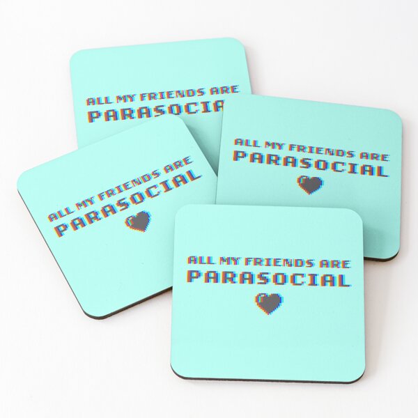 Item preview, All My Friends Are Parasocial Retro Glitch Graphic Design designed and sold by Terry Bain.