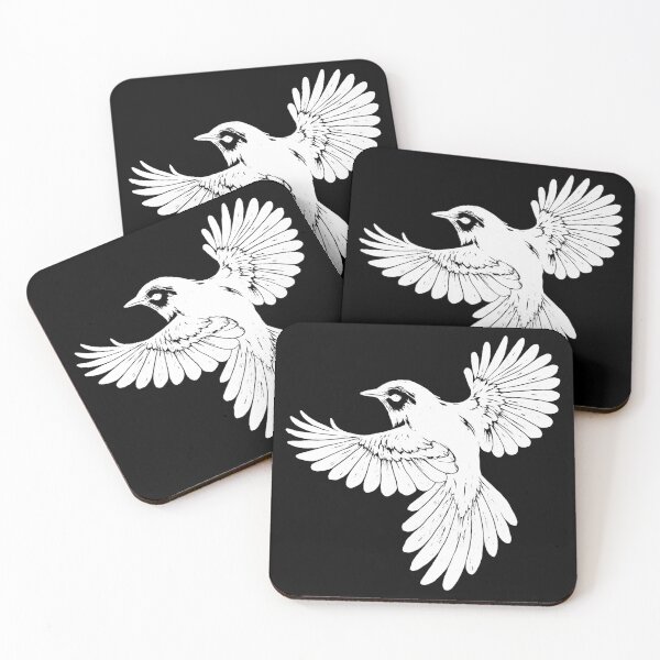 Item preview, Flying Bird Linocut Style Graphic Print NEGATIVE designed and sold by Alan Javier Cordoba Espinosa.