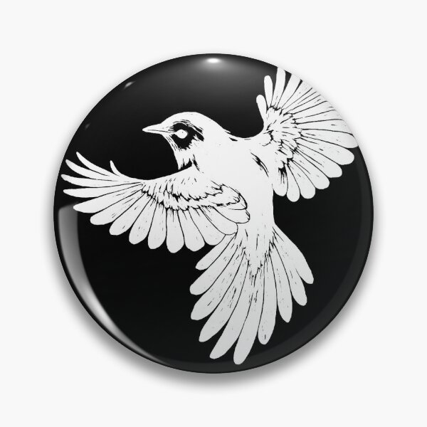 Item preview, Flying Bird Linocut Style Graphic Print NEGATIVE designed and sold by Alan Javier Cordoba Espinosa.
