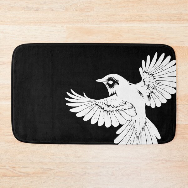 Item preview, Flying Bird Linocut Style Graphic Print NEGATIVE designed and sold by Alan Javier Cordoba Espinosa.