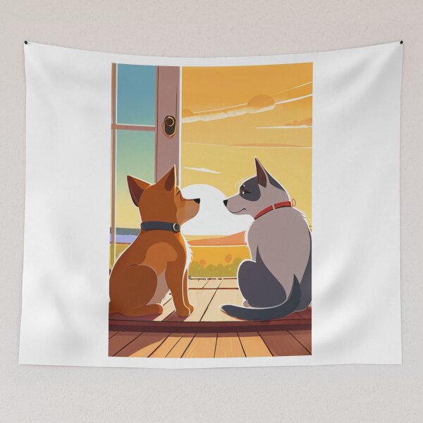 Item preview, Animals - Two Peaceful Dogs, Reflections of a Summer Twilight designed and sold by DoodyPets.