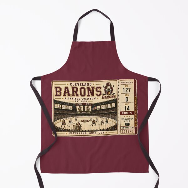 Item preview, Cleveland Barons Vintage Hockey Ticket,  Richfield Coliseum Retro NHL Art, Classic Hockey Nostalgia designed and sold by GhostDawgs.