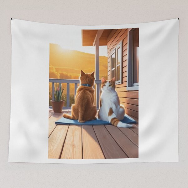Item preview, Animals - Two Relaxed Cats, Twilight Ambiance designed and sold by DoodyPets.